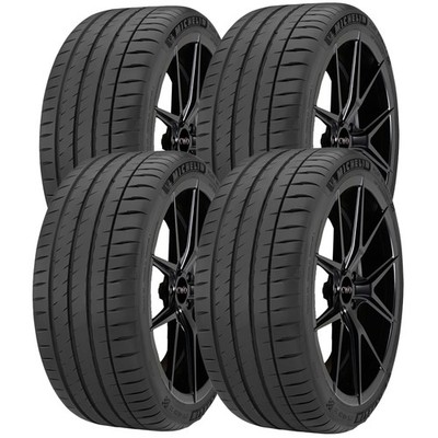 (QTY 4) 265/40ZR18 Michelin Pilot Sport 4S 101Y XL Black Wall Tires