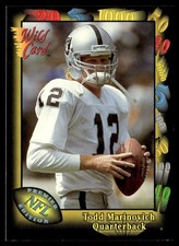 1991 Wild Card Todd Marinovich Rookie Los Angeles Raiders #147. rookie card picture