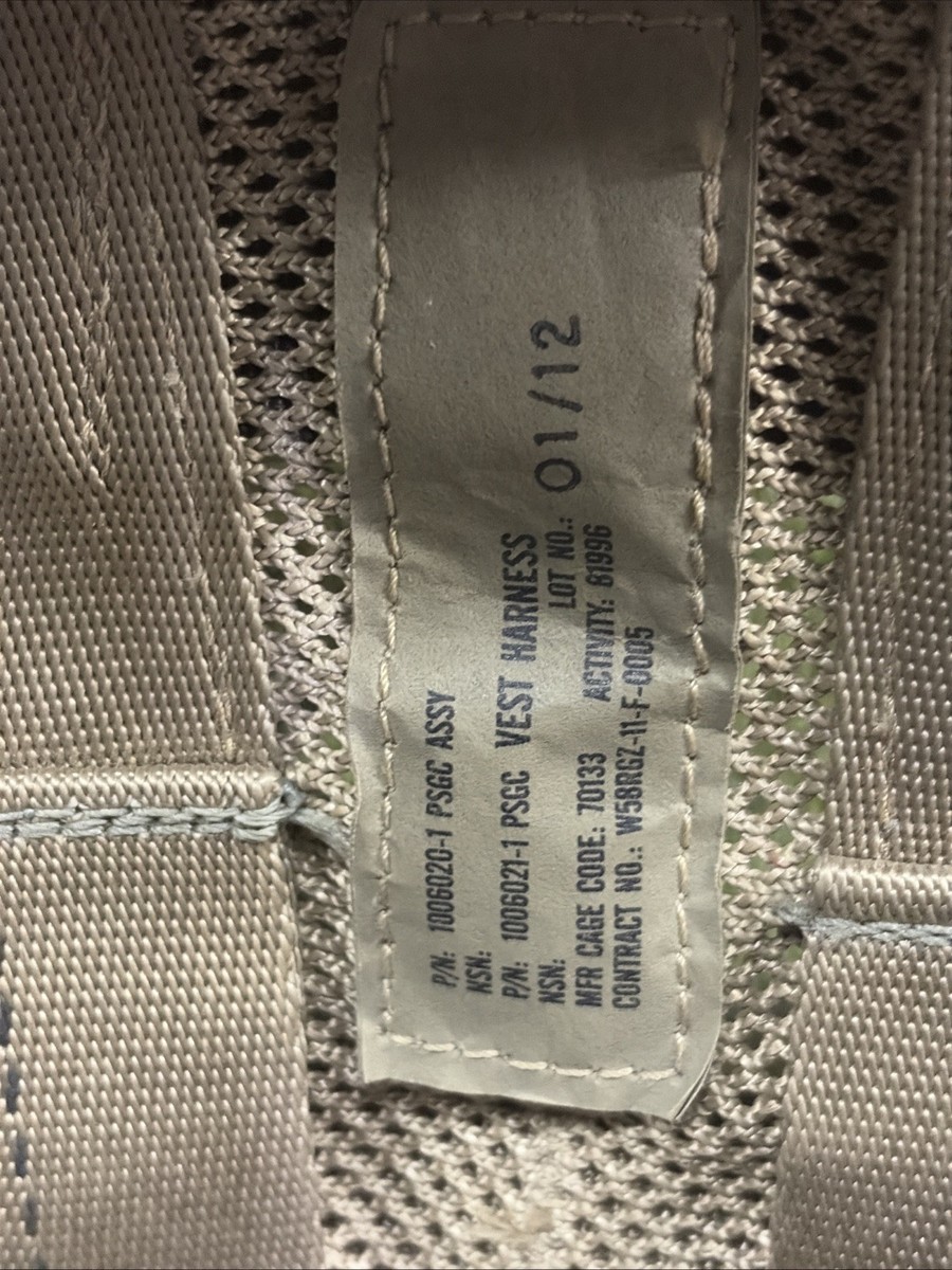 USGI Air Warrior PSGC Vest Harness MultiCam OCP Aviation Survival
