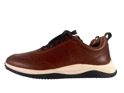 NEW Clarks Men's Puxton Lace Fashion Sneakers Brown Tan Leather Lace Up 12 M