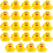 24 Pcs Middle Finger Rubber Ducks, 1.97 Inch Small Rubber Duck the Finger, Funny