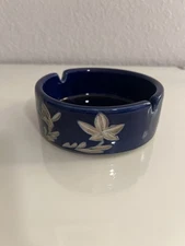 Vintage Otagiri Japan Cobalt Blue Pottery Ashtray