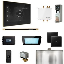 Mr Steam Bliss Steam Ctrl-Pkg w/iSteamX Ctrl-Linear Steamhead-Blk SatinBrass