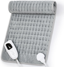 Heating Pad,Electric Heating Pad,Heating Pad for Back,Silvergray,24X12In