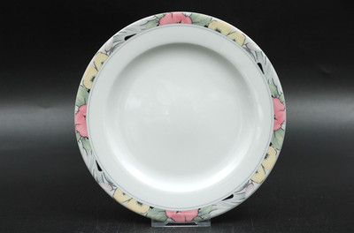 Form Marienbad Ingres Weiss Blumenrand Kuchenteller Teller Porzellan Ø 19,5 cm