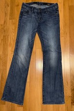 X2 Stella Boot Jeans Express Womens Size 10 Dark Wash Blue Y2K. Rhinestones.