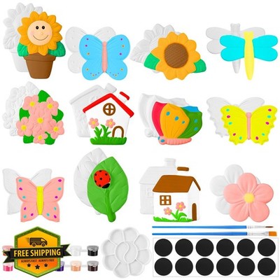 Sinmoe 12 Sets Ceramic Painting Kit Bisque Figurines Butterfly