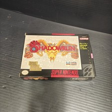 Shadowrun SNES Super Nintendo 1993 CIB Box Manual Inserts Data East Authentic