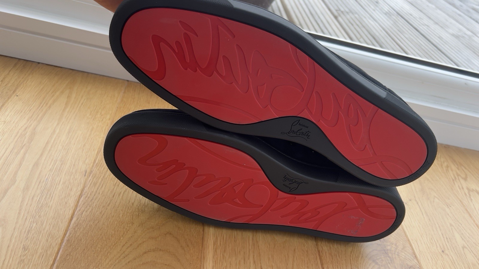 Christian Louboutin Men’s Louis Flat Black Suede Size 48 EU image 10