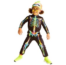 New Hyde and Eek Color Melt Skeleton Halloween Costume Glows under Blacklight