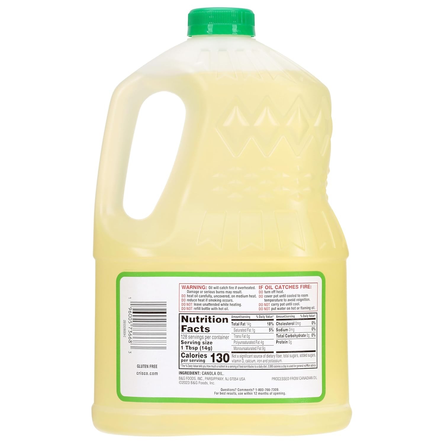 Crisco Pure Canola Oil, 64 Fluid Ounce