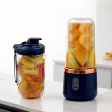 Double Cup Portable Blender USB Juicer Fruit Mixer for Smoothies Milkshakes and