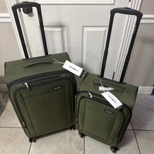 SAMSONITE SAIRE LTE Softside Expandable Luggage 2PC Carry-On/Medium-OLIVE GREEN