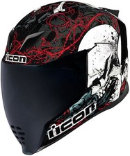 Icon Adults Airflite Skull 18 Motorcycle Helm...