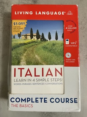 Living Language Italian Course CD Set of 4 Dics Audio Learn Italian