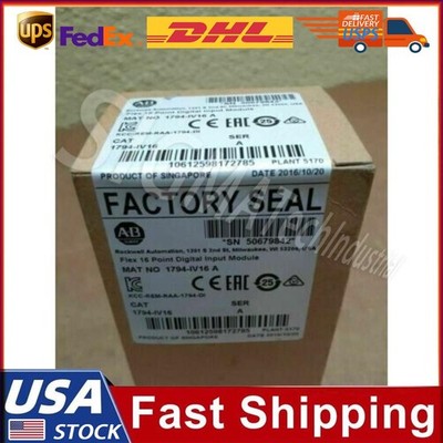 New Sealed AB 1794-IV16 Flex 16 Pt Digital Input Module 1794-1V16 US Free Tax
