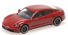 Minichamps 870068404 1:87 Red 2019 Porsche Taycan Turbo S Plastic Model
