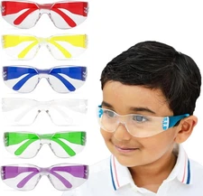 Kids Safety Glasses Bulk Protective ANSI Z87.1 Science Goggles Pack
