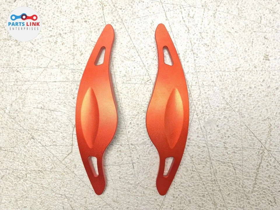 2018-24 BMW X3M Competition Steering Wheel Shift Paddles M-Sport Orange SET F97 - Image 4 of 4