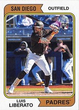 2023 Topps Heritage #168 Luis Liberato San Diego Padres Rookie