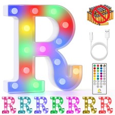 Rechargeable Light Up Letters,Colorful Marquee Letters with Remote,Gift Wrap ...