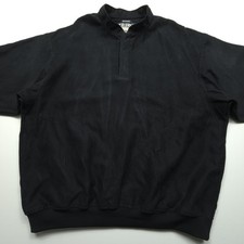 Zero Restriction Mens Jacket XL Black Microsuede Golf Lined Pullover Windbreaker