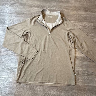 G7 Diamonds A-Game Mens Tan Khaki 1/4 Zip Pullover Sweatshirt SPV-1021 M  NWOT