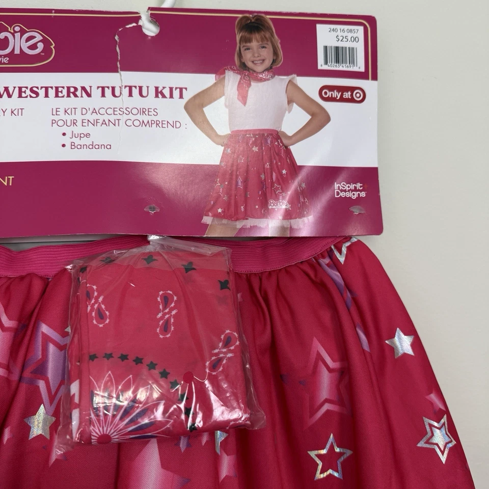 NWT Target Barbie Western Tutu Kit Halloween Costume Kids L/XL - Image 3 of 4