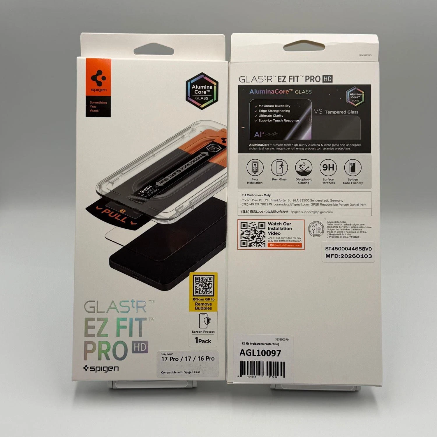 Spigen GlastrEZ FitPro HD Alumina Core Screen Protector for iPhone 16 Pro/17 Pro