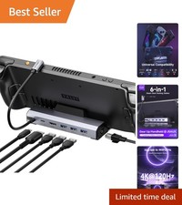 All-in-One 6-in-1 Docking Station for Steam Deck OLED  ROG Ally X, 4K Output