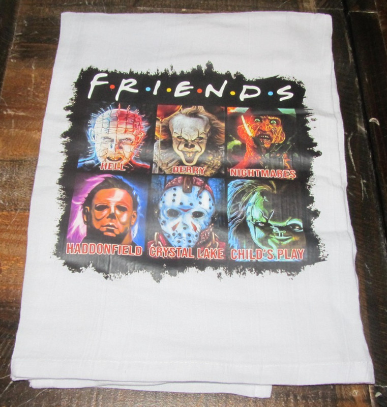 Creepy Horror Film Villain Decorative Kitchen Dish Towel Friends Halloween Decor