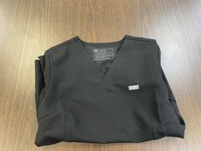 Figs Technical Collection V Neck Women  s Size Small Black Scrub Top 1002197