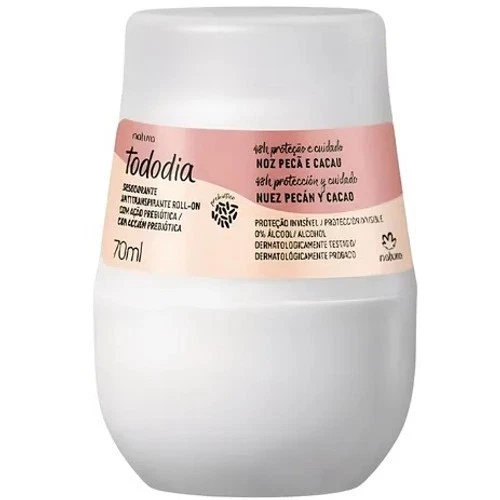 Natura - Tododia - Noz Peca e Cacau - Desodorante Antitranspirante Roll-On 70Ml