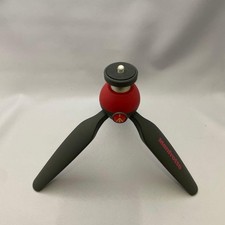 Manfrotto Red Black Mini Tripod Italy Design Used Japan