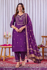 Viscose Silk Women Kurti Set With Heavy Sequence Work Indian Designer Dress