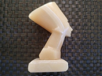 Vintage Sphinx Figurine Hand-Carved Alabaster Stone Marbled Egyptian Sculpture