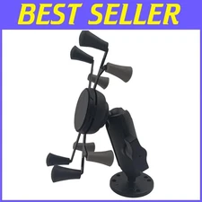 Phone Holder with Round Base and Double Socket Arm