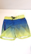 BODY GLOVE SIZE 4- BOYS GREEN BLUE SWIMMING TRUNKS.