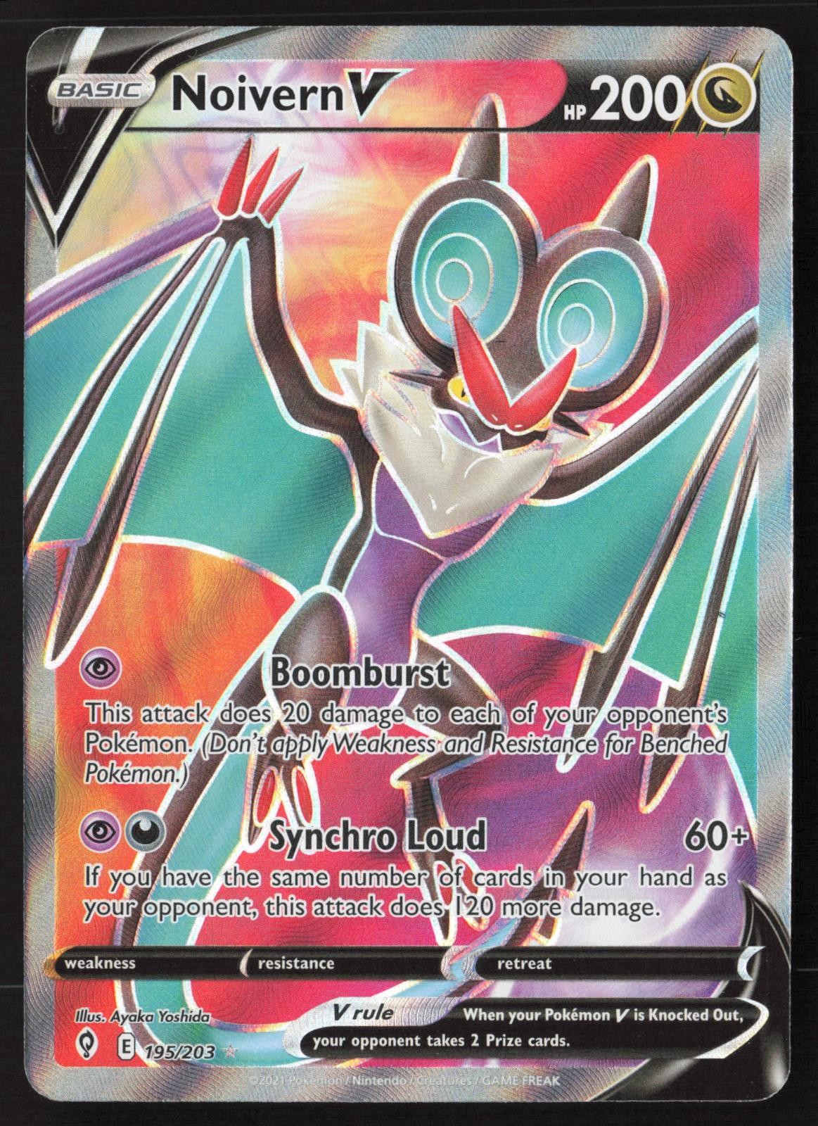Noivern V 195/203 Full Art Pokemon Evolving Skies NM