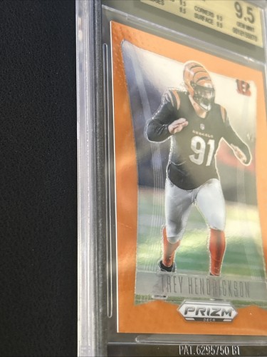 2024 Panini Prizm Deca #62 Trey Hendrickson Bengals Prizms Orange 24/49 BGS 9.5 - Picture 4 of 12