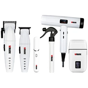 WMARK 6-IN-1 Pro Clipper Trimmer Shaver Sèche-cheveux Blanc
