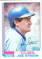 1982 Topps Joe Strain #436 RC Rookie Chicago Cubs 2nd Base MLB Baseball Card NHL