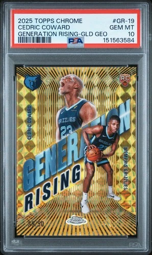 2025 Topps Chrome Cedric Coward Base (PSA 10)