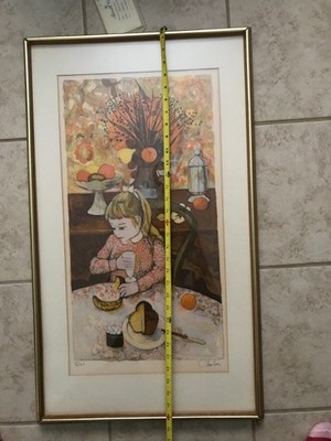 NATHALIE CHABRIER - ENFANT AU GOUTE  -   SIGNED LITHOGRAPH NUMBER 13/260
