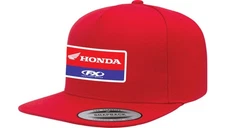 Factory Effex Honda Victory Flat Bill 5-Panel Snapback Hat Red