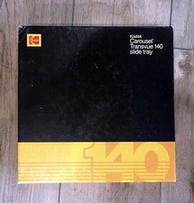 Black Kodak Carousel 140 Slide Tray Transvue w/Original Box for Slide Projectors