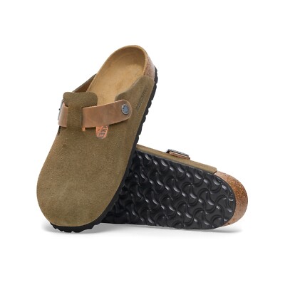 Birkenstock Boston Mixed Leather (Thyme) Men's Sandals