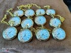 Lot of 12 Watch elgin vintage pocket Collectible Antique Brass Pocket Watch GIFT