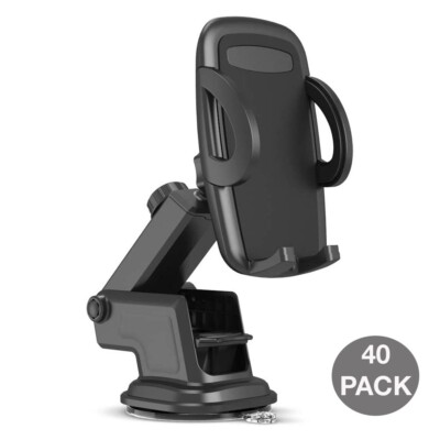 Maxboost Universal Car Phone Mount, 40 Pack,  Dashboard Windshield Phone Holder