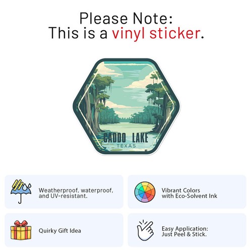 Caddo Lake Aufkleber Auto Stoßstange Wetterfest Vinyl Decal - Bild 2 von 6